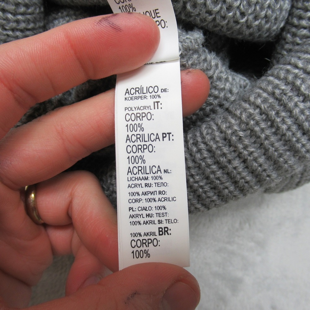 Roxy Freja Beanie Womens One Size Grey Ribbed Knit Water Repellent Hat $30 NEW - Picture 6 of 14